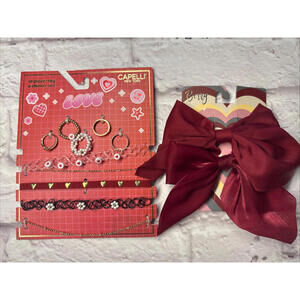 NWT Little Girl Hair Bow & Jewelry Bundle